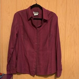 Columbia Maroon Long Sleeve Shirt